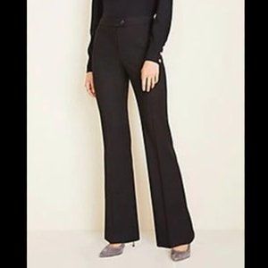 Ann Taylor black high waist trouser pants, flared, size 2